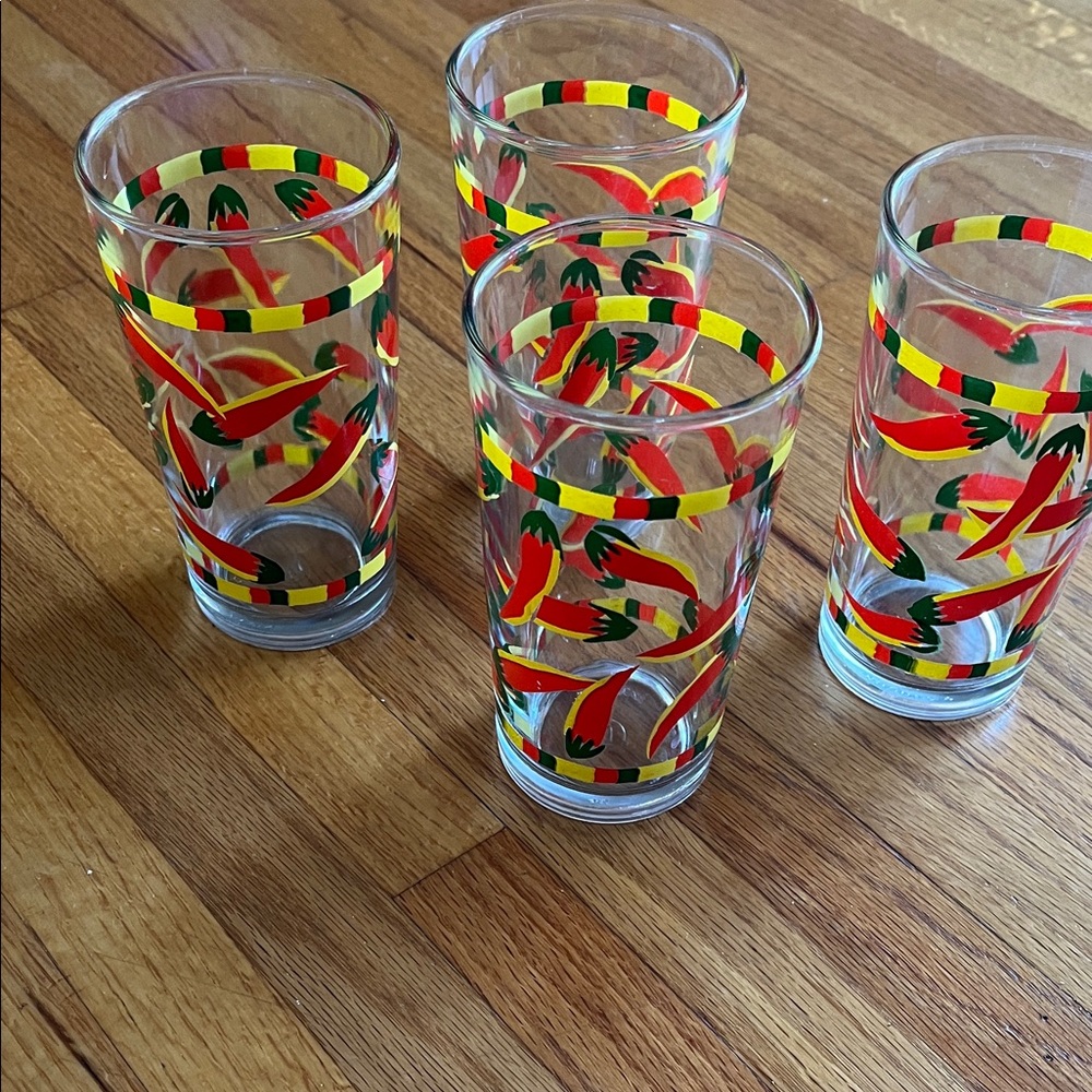 Chili Pepper Glasses Set these would go very nicely with Fiesta Ware